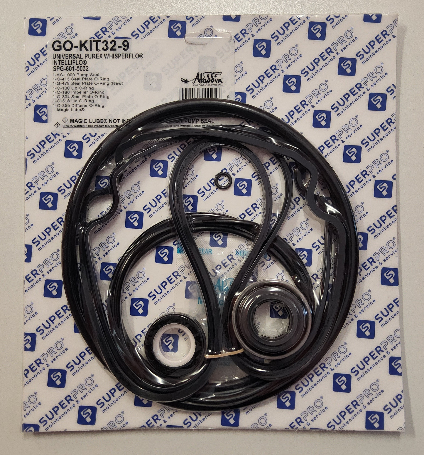 Super-Pro GO-KIT32-9 Purex Whisperflo Intelliflo Pump Seal Kit SPG-601-5032