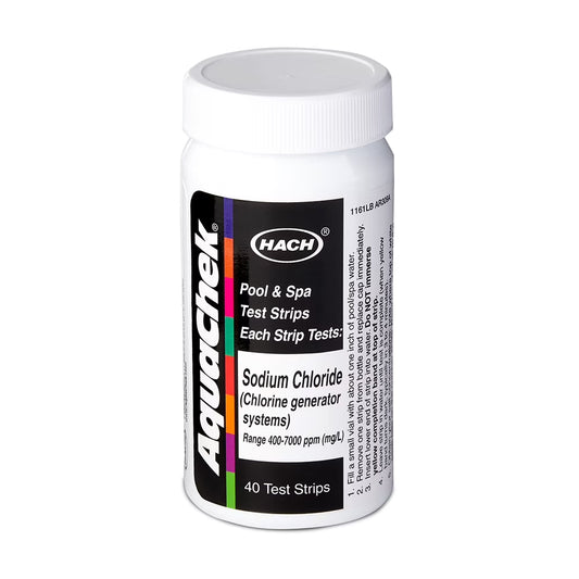 HACH AQUACHEK SODIUM CHLORIDE SALT TESTING STRIPS 40CT