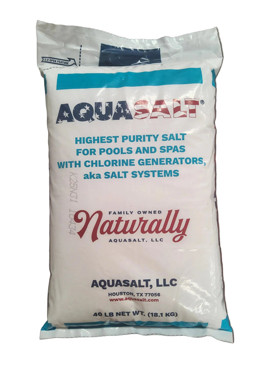 AQUASALT 40LBS BAG HIGHEST PURITY SALT FOR CHLORINE GENERATOR OR SALT CELL