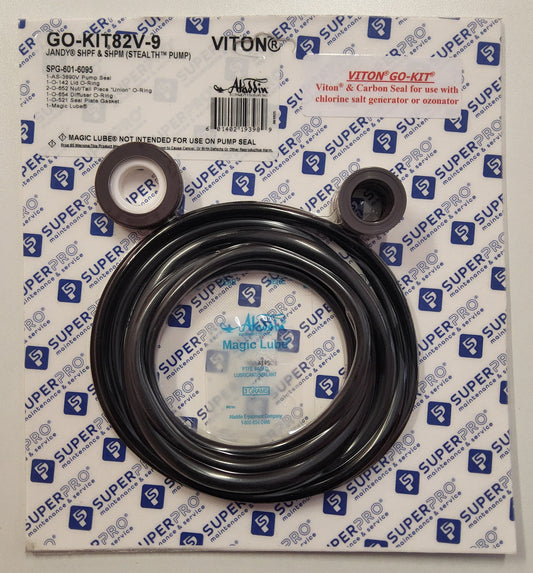 Super-Pro GOKIT82V-9 Jandy SHP Pump Viton Seal Kit SPG-601-6095