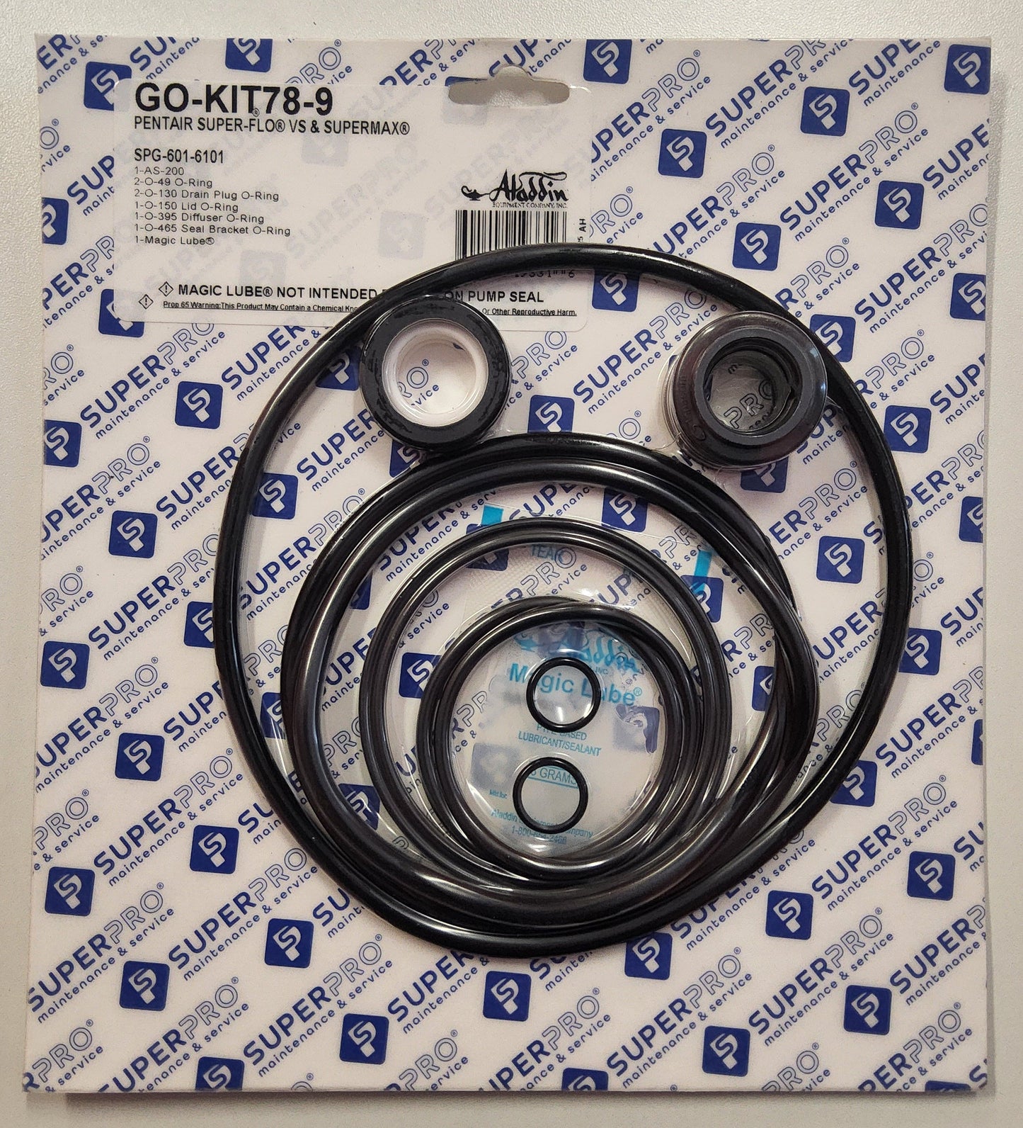 Super-Pro GO-KIT78-9 Pentair Superflo VS & Supermax Pumps Seal Kit SPG-601-6101
